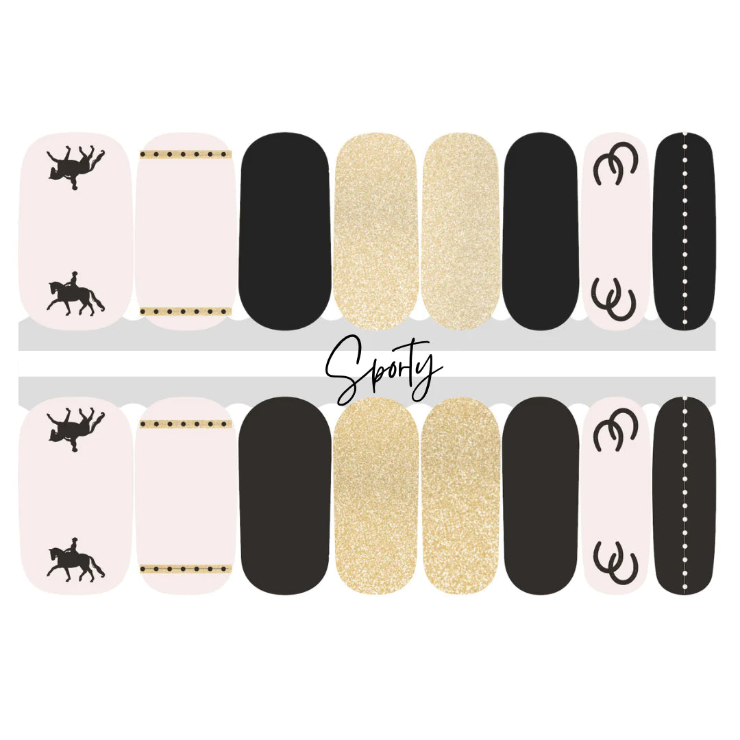 Equestrian Inspired Nail Wraps by Sporty Nails Marengo Equestrian