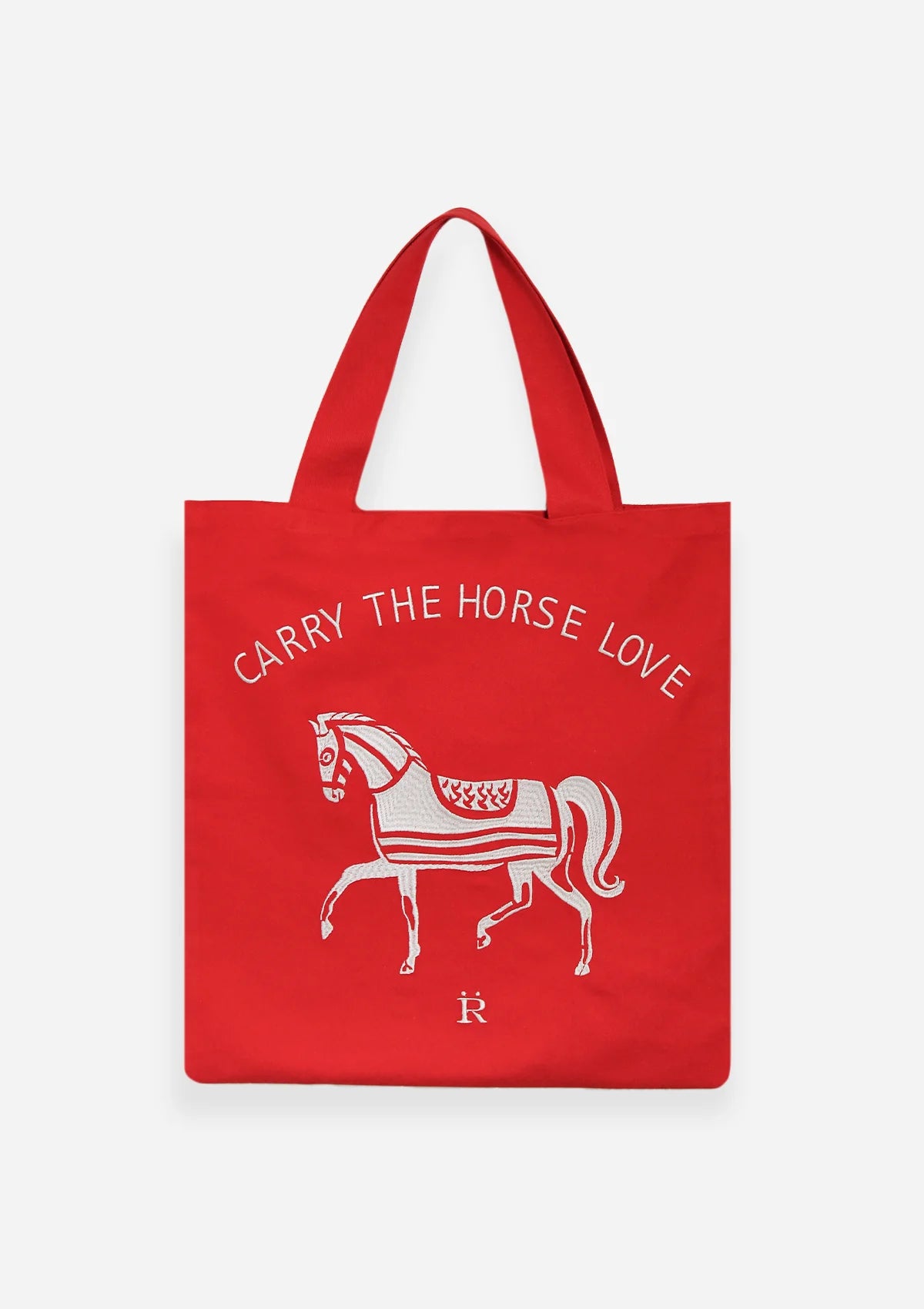 Horse Love Cotton Tote | Carry The Love Horse | Red – Marengo