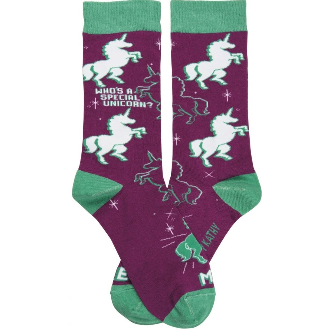 Who's A Special Unicorn? Me! Colorful Funny Novelty Socks with Cool Design, Bold/Crazy/Unique/Quirky Specialty Dress Socks by The Bullish Store