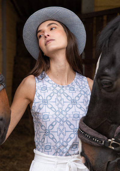 Georgia Tank Top - Chainlink - Powder