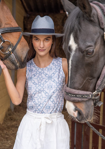 Georgia Tank Top - Chainlink - Powder