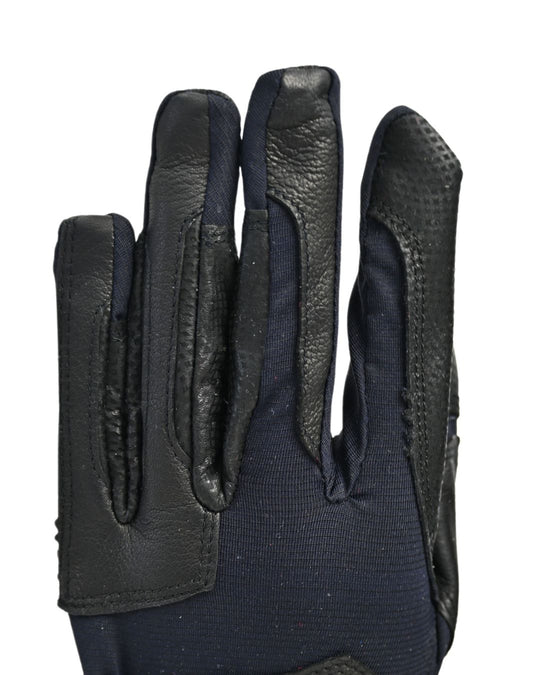 Tackified Copper Tech™️ Leather Premium Riding Glove in Black