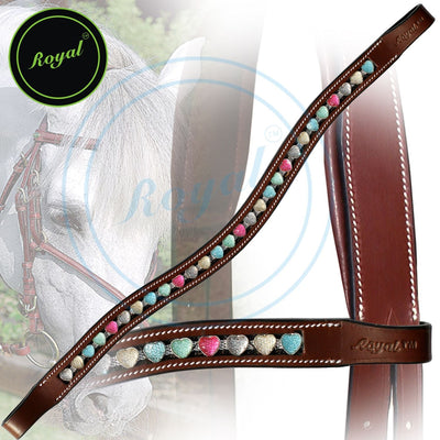 ExionPro Designer Tiny Multi Coloured Heart Crystal Browband