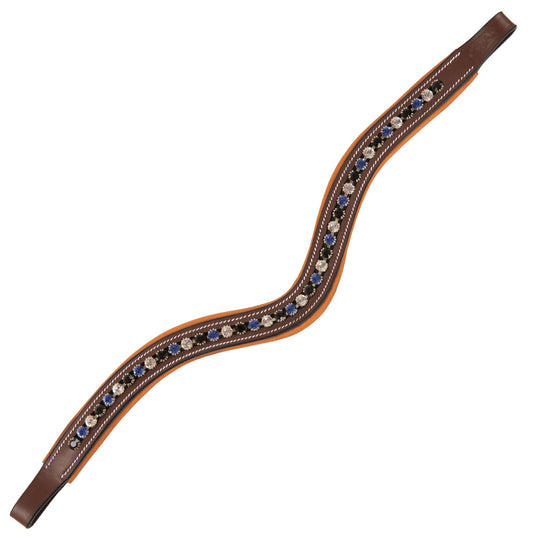ExionPro Elegant, Attractive Blue, Black &amp; Alternative Clear Crystal Browband