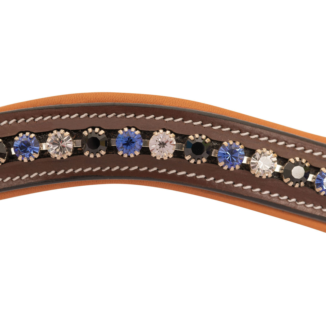 ExionPro Elegant, Attractive Blue, Black &amp; Alternative Clear Crystal Browband