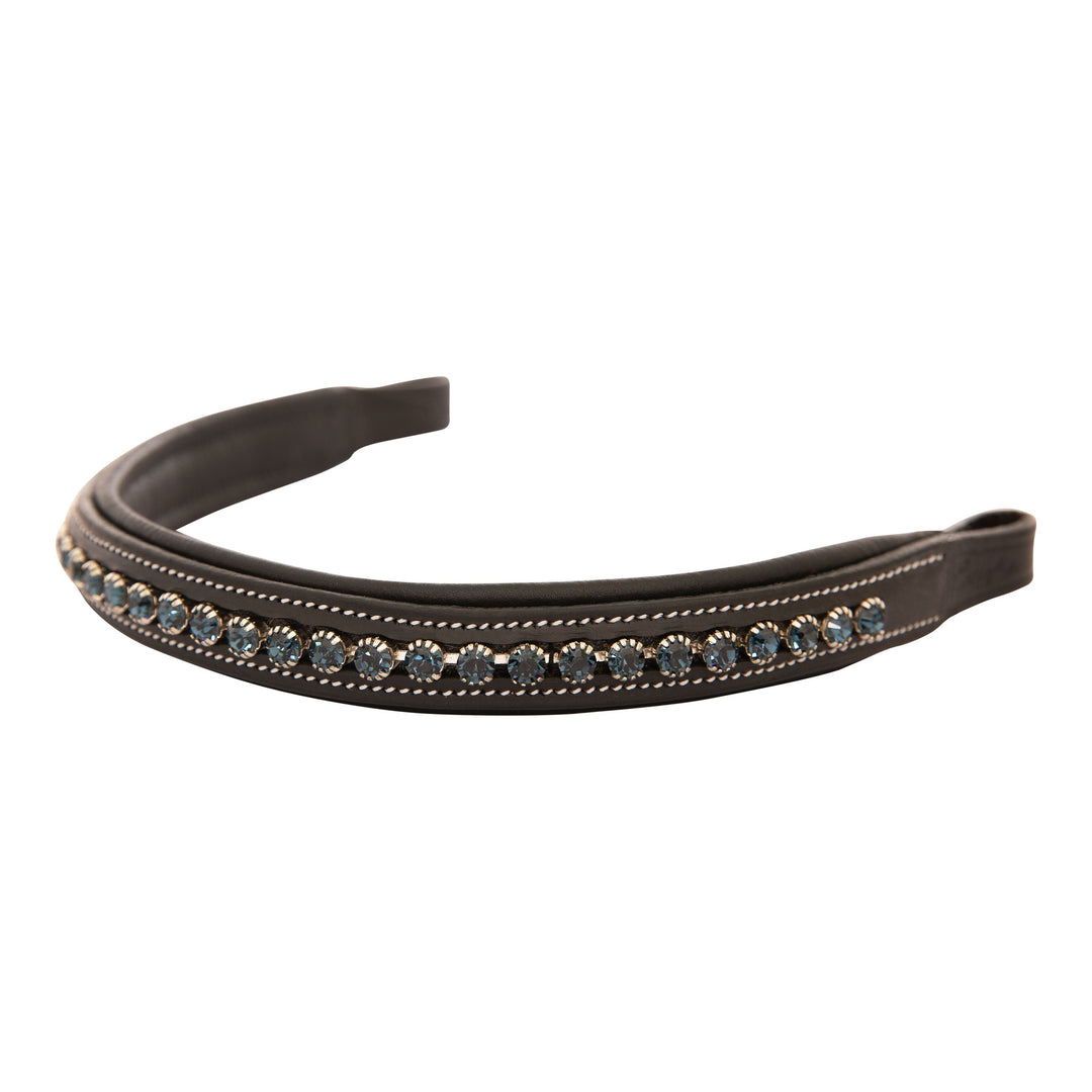 ExionPro Small Glittery &amp; Fancy Blue Crystal Browband