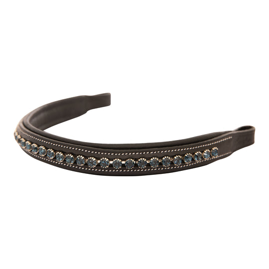ExionPro Small Glittery &amp; Fancy Blue Crystal Browband