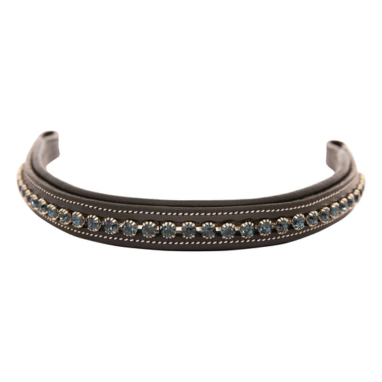 ExionPro Small Glittery &amp; Fancy Blue Crystal Browband