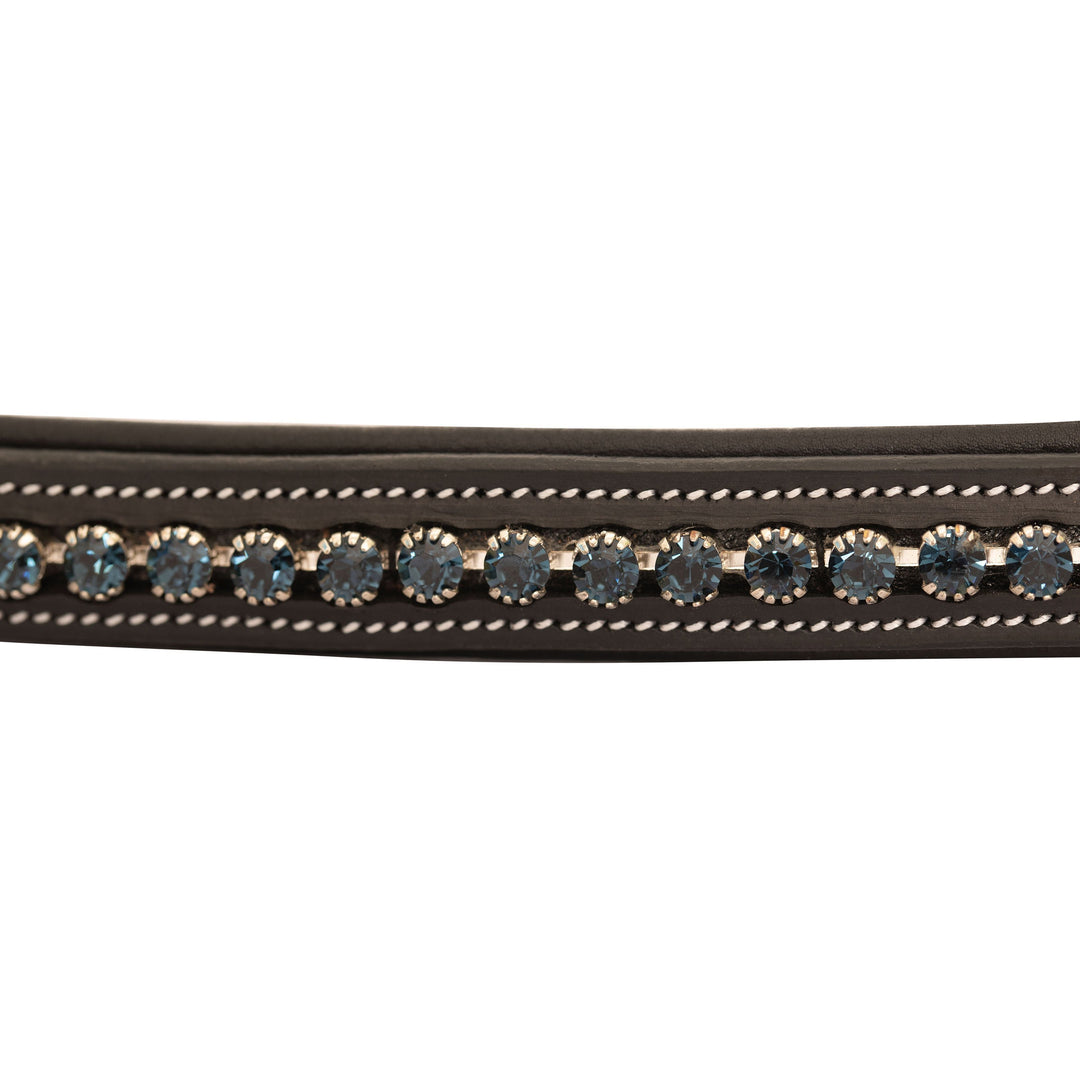 ExionPro Small Glittery &amp; Fancy Blue Crystal Browband