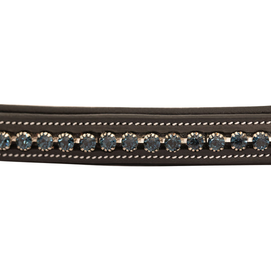 ExionPro Small Glittery &amp; Fancy Blue Crystal Browband