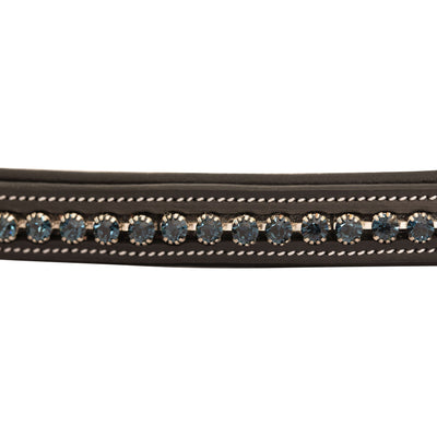 ExionPro Small Glittery & Fancy Blue Crystal Browband
