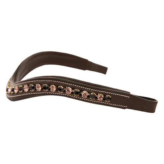 ExionPro Elegant Soft Padded Jet, Light Amethyst Colored Crystal Browband