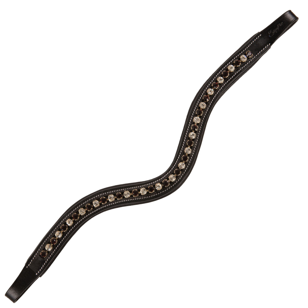 ExionPro Elegant Soft Padded Clear Crystal, Burgundy Colored Crystal Browband