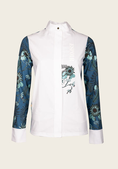 Mint Magic on Harbor Blue Button Show Shirt