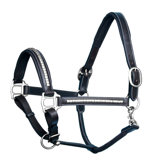 ExionPro Silver Brass Clincher Studded Horse Halter