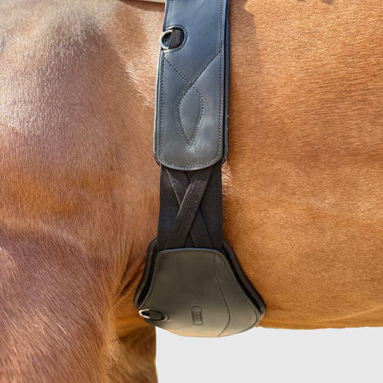 Removable Leather Pads for Pressure Relief Comfort Long Girth