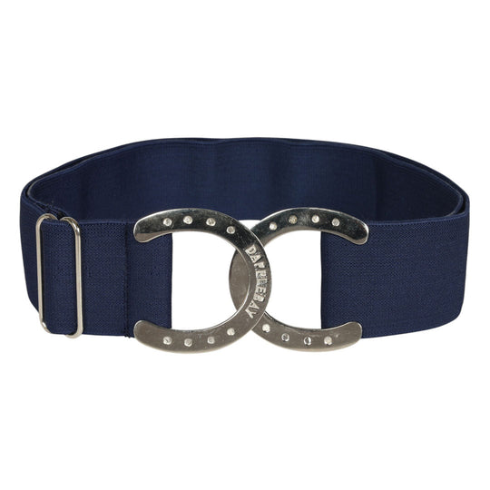 Dapplebay Horse Shoe Elastic Belt-Navy