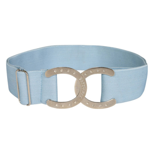 Dapplebay Horse Shoe Elastic Belt-Light Blue