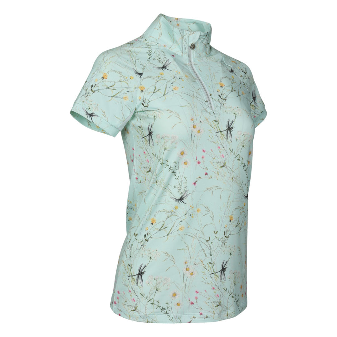 Dapplebay Dragonfly Meadow 1/4 Zip Riding Top - Short Sleeve