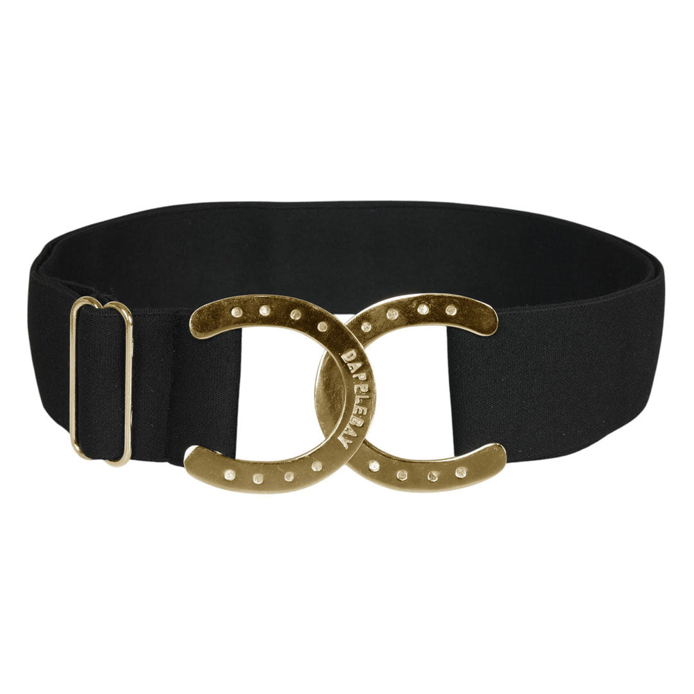 Dapplebay Horse Shoe Elastic Belt-Black
