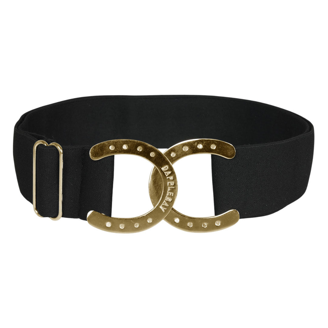 Dapplebay Horse Shoe Elastic Belt-Black