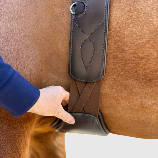 Removable Leather Pads for Pressure Relief Comfort Long Girth