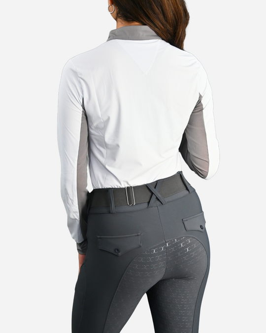 Slate Grey Just Right Summer Breeches + Free Bit Belt