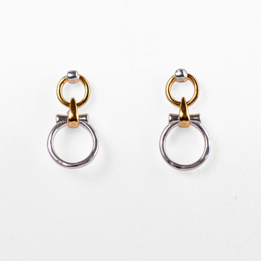 Aikon - Horse Bit Equestrian Earring Two Tone