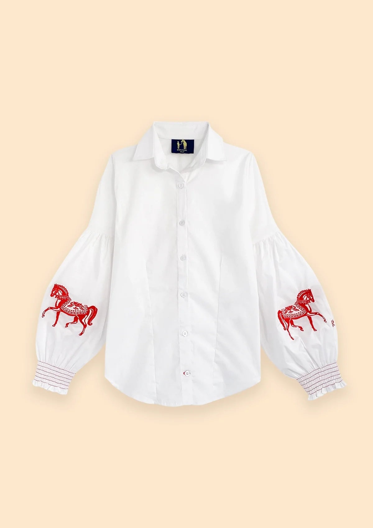 Annie Shirt Embroidered | Red