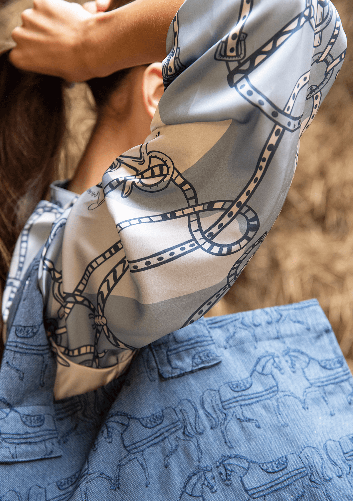 Aurora Blouse | Saddlery Print | Azurelle