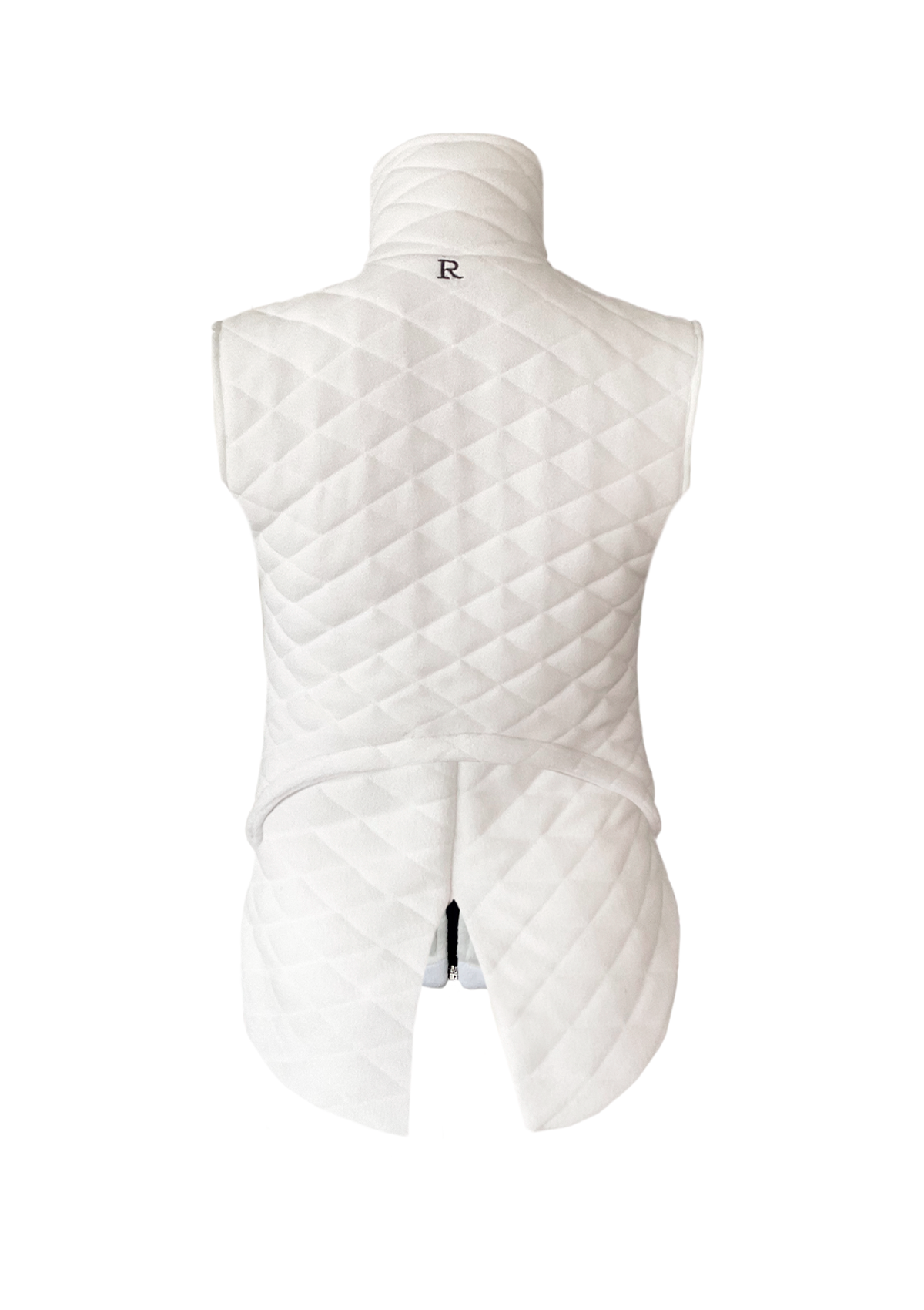 Quilted Fleece Vest | White