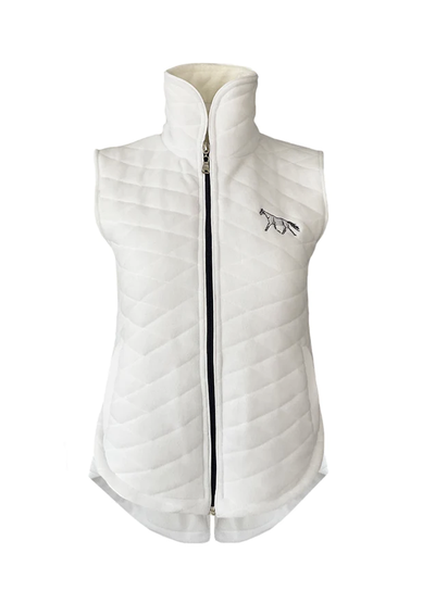 Quilted Fleece Vest | White