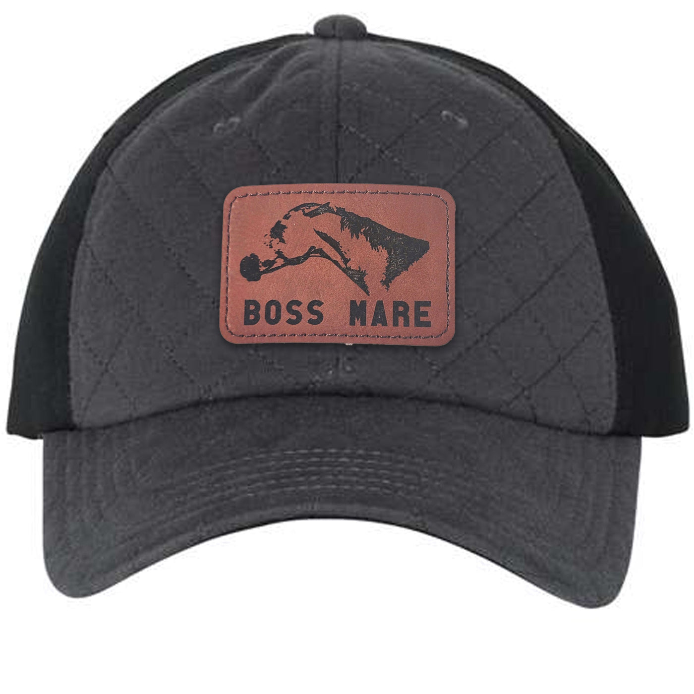The Boss Mare Logo Patch Quilted Cap