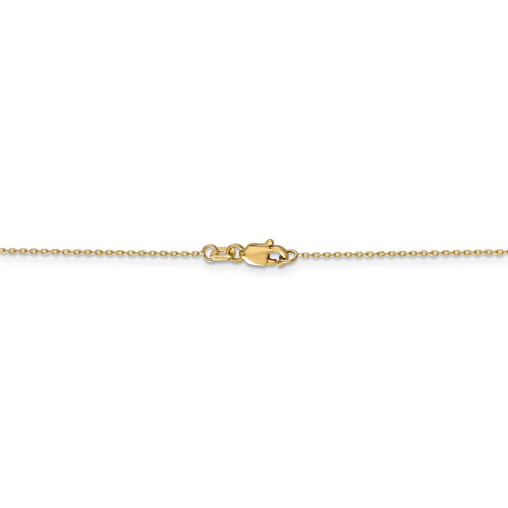 14k Yellow Gold Simple Cowboy Hat Necklace