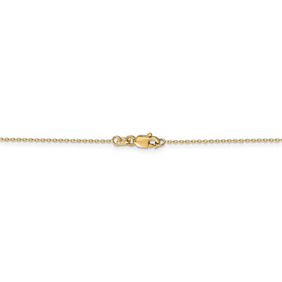 14k Yellow Gold Simple Cowboy Hat Necklace