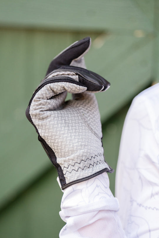 Oil-Tac Copper Tech™️ Leather Premium Riding Glove in Black