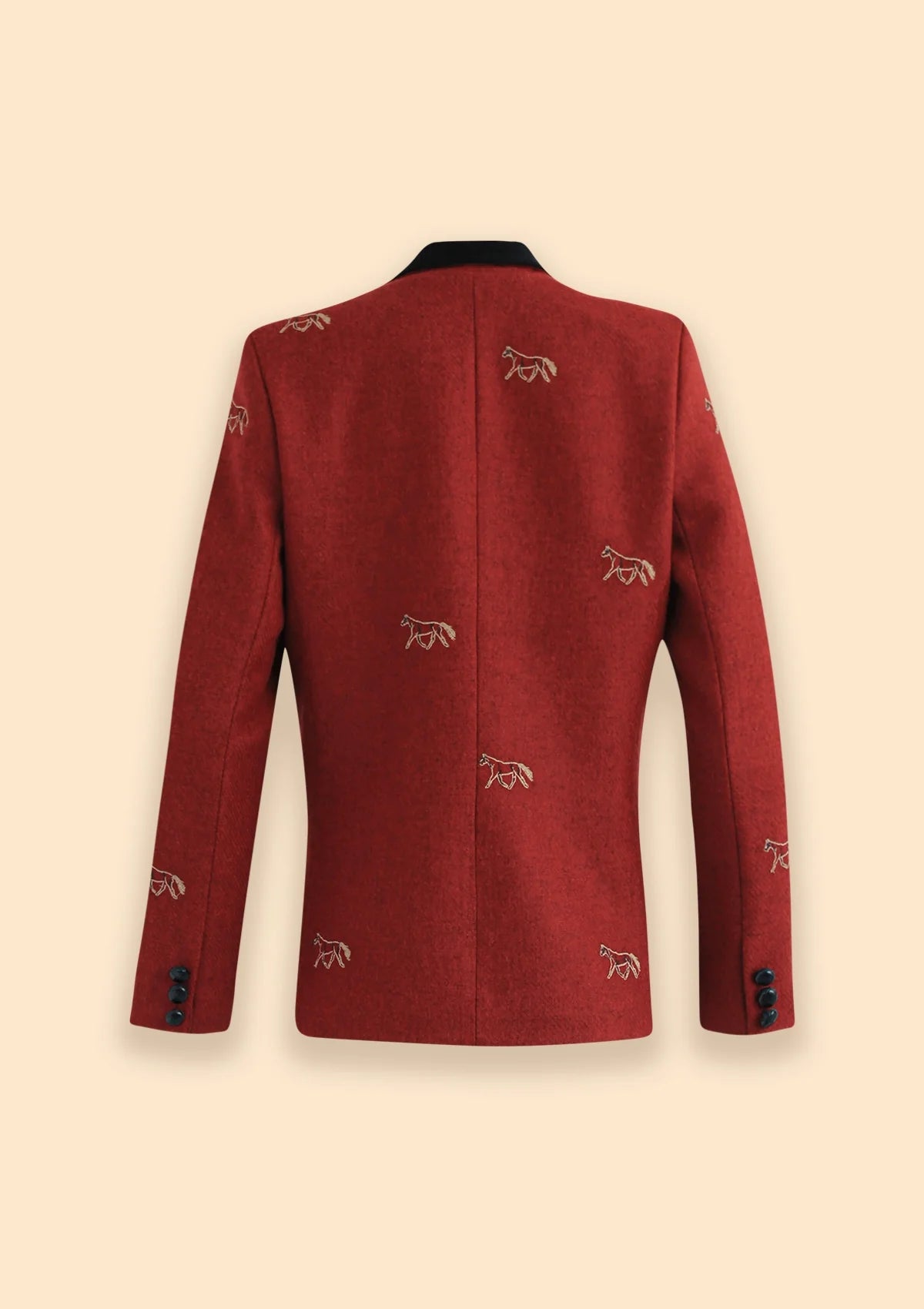 Cavaletti Embroidered Blazer | Burgundy