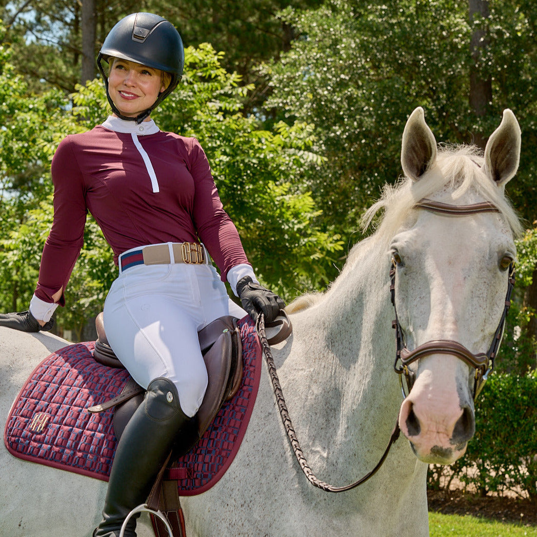 Elyse - Burgundy Long Sleeve Women&