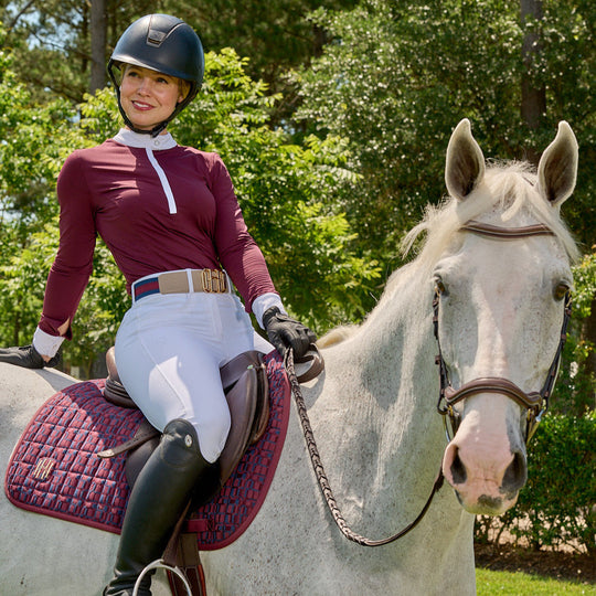Elyse - Burgundy Long Sleeve Women&