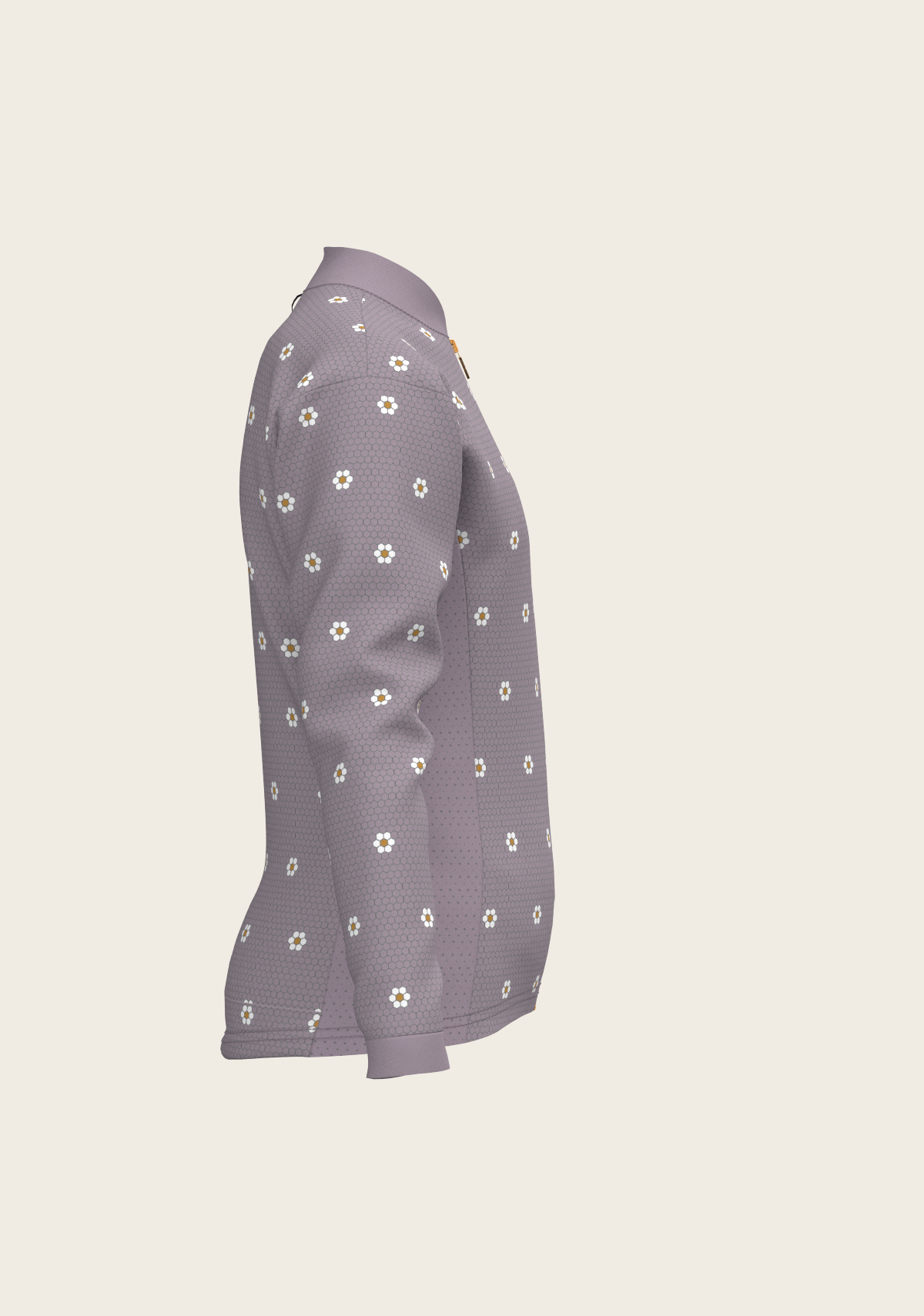 Mosaic Daises in Lavender Children's Long Sleeve Shirt