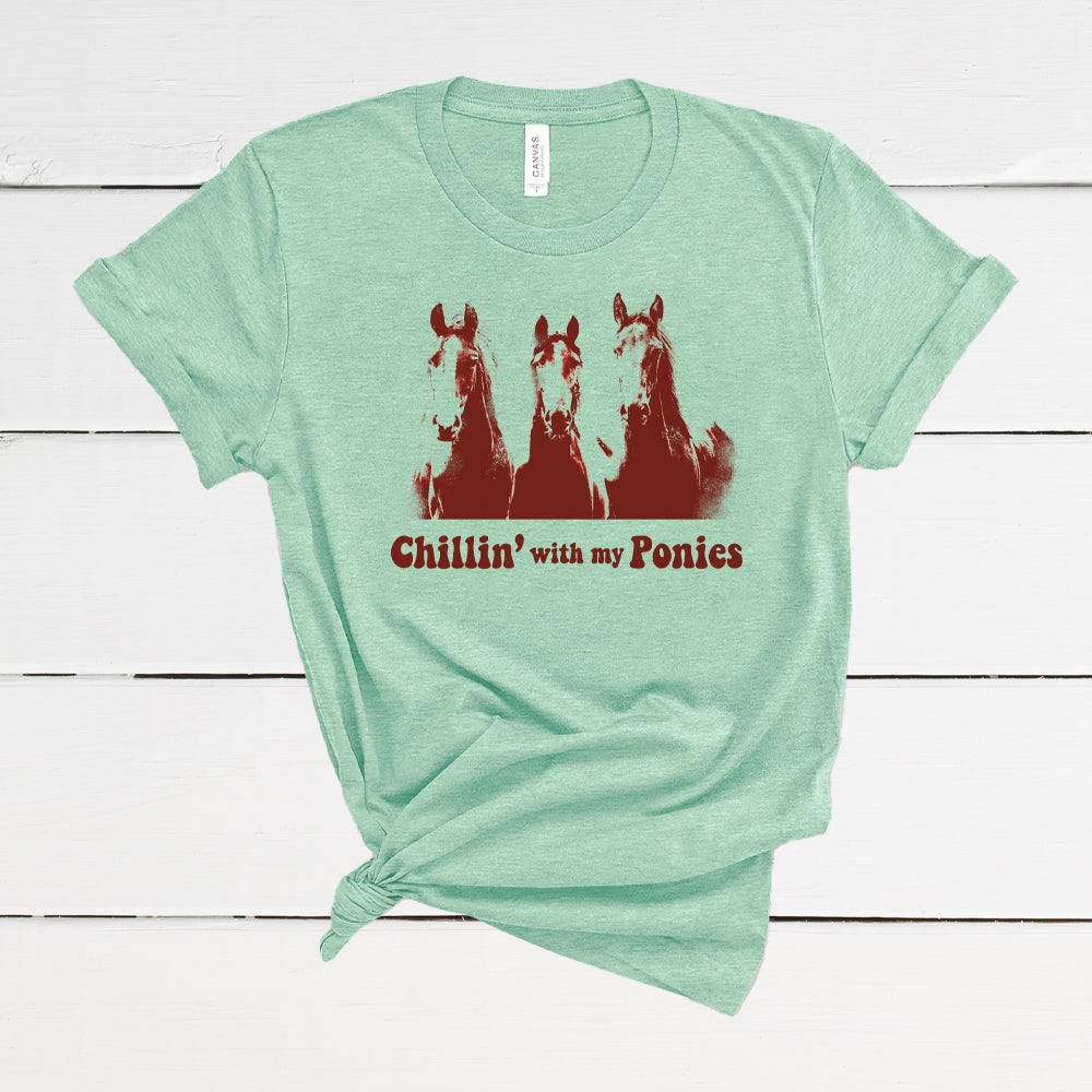 Chillin' With My Ponies Adult Unisex T-Shirt