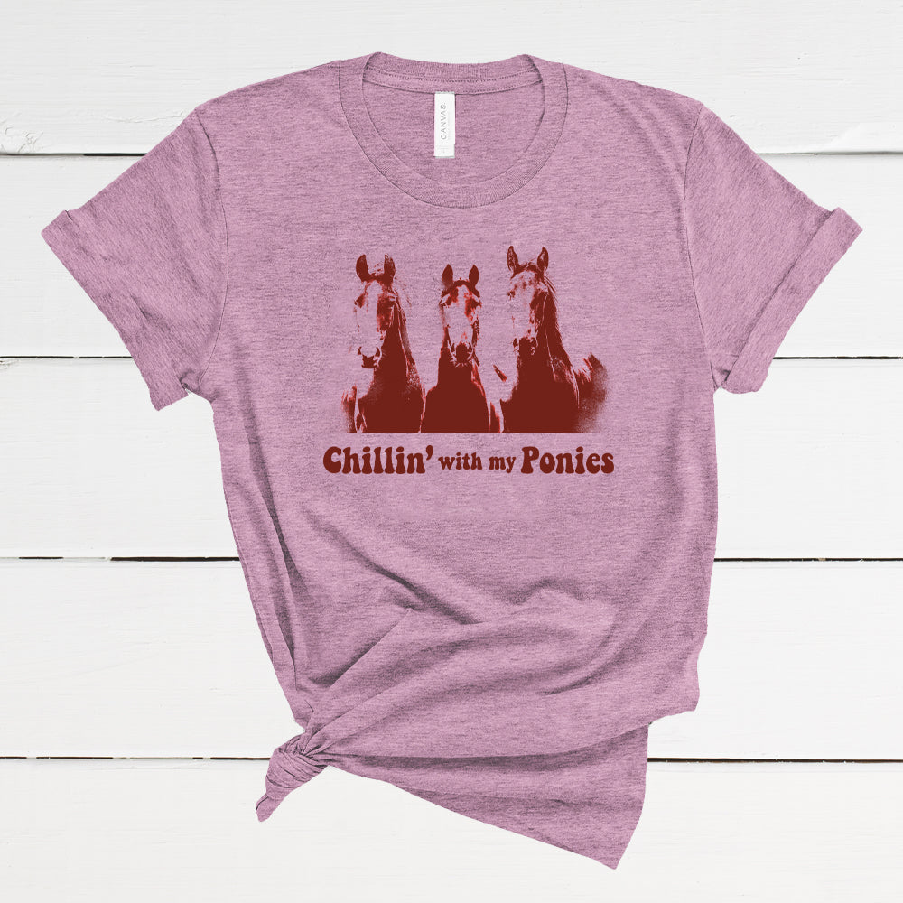 Chillin' With My Ponies Adult Unisex T-Shirt