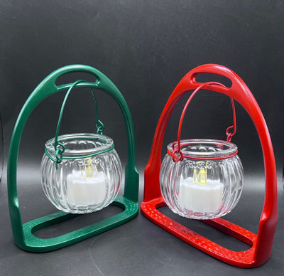 English Stirrup Candle Lights - Red