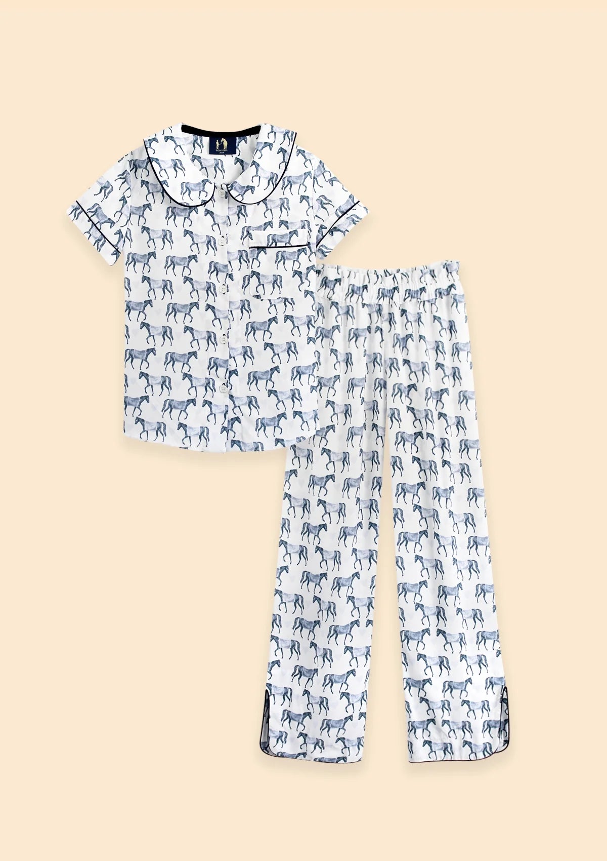 Be Mine PJ'S Set | Blue | Equestrian Sleepwear Collection