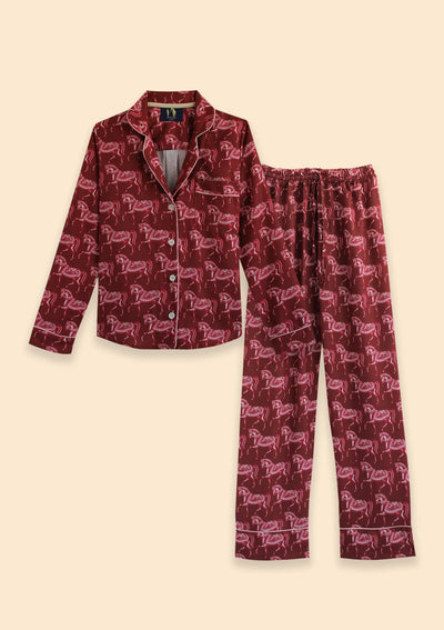 Whisper Long Sleeve Pajama Set | Blossomare Print | Cherrywood