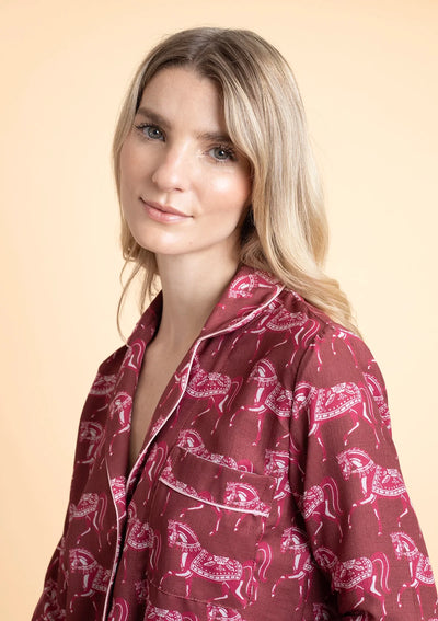 Whisper Long Sleeve Pajama Set | Blossomare Print | Cherrywood