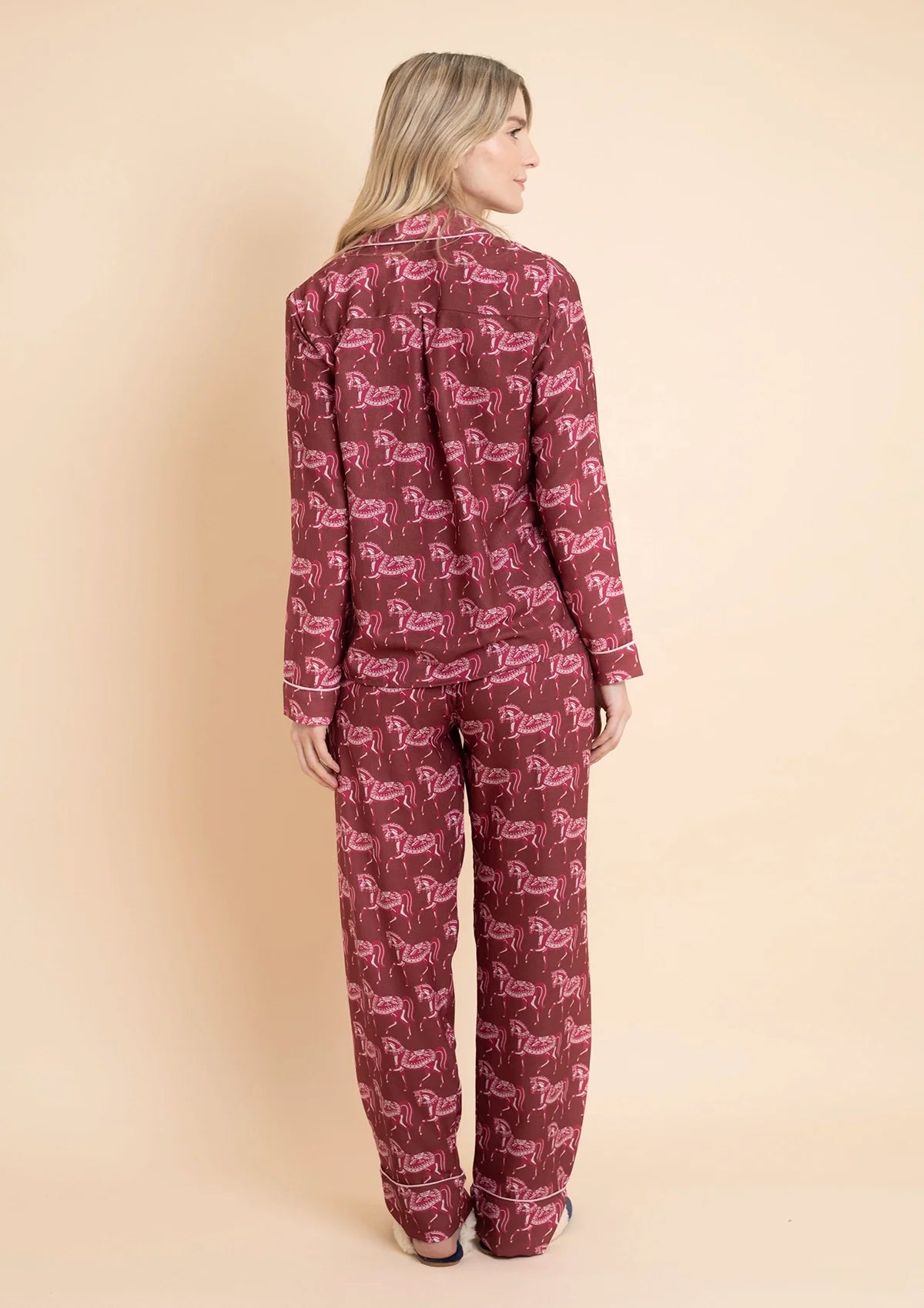 Whisper Long Sleeve Pajama Set | Blossomare Print | Cherrywood