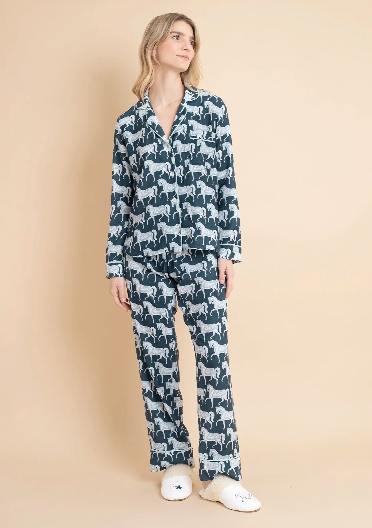 Whisper Long Sleeve Pajama Set | Blossomare Print | Crystal