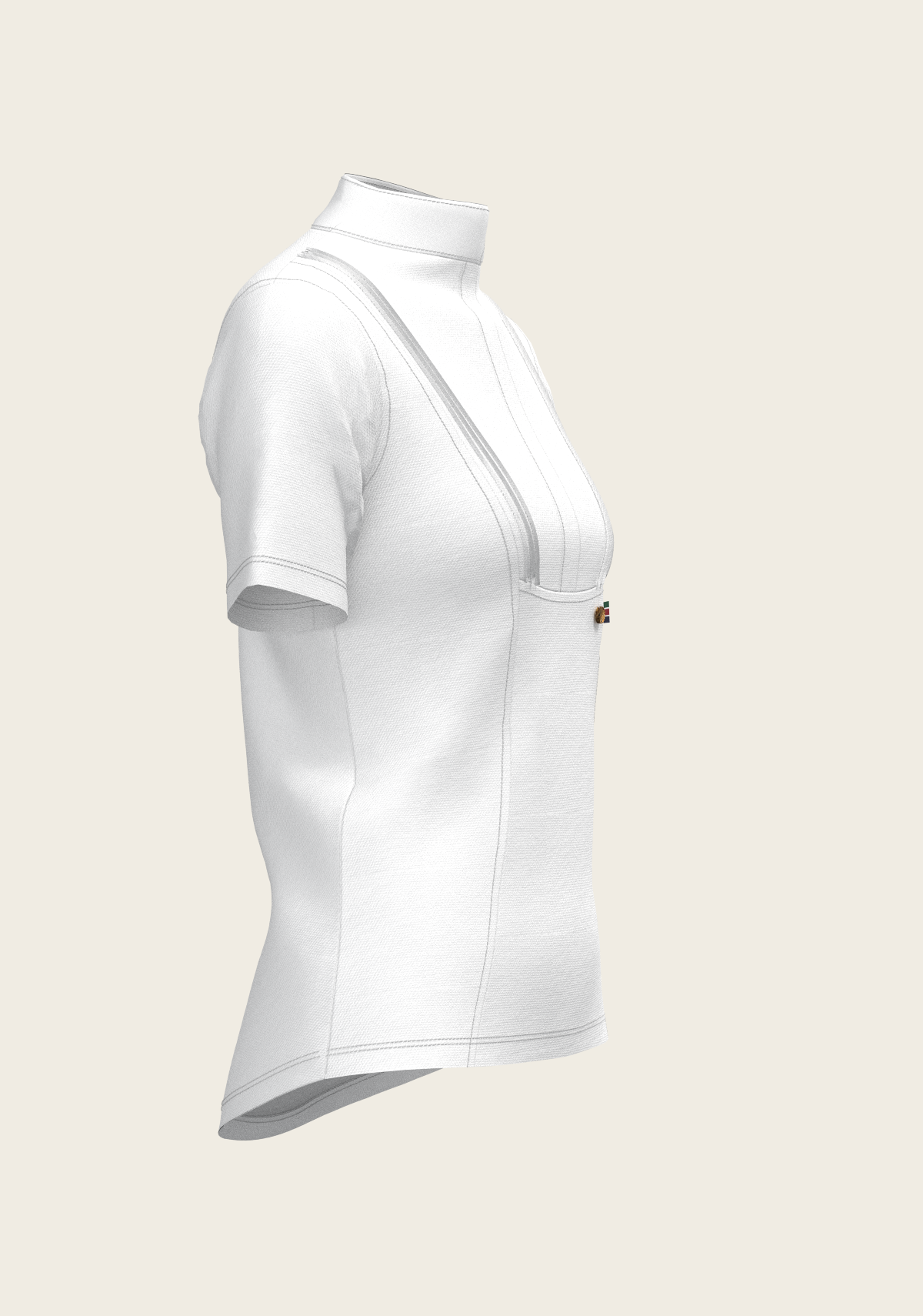 Short Pleated Short Sleeve Show Shirt