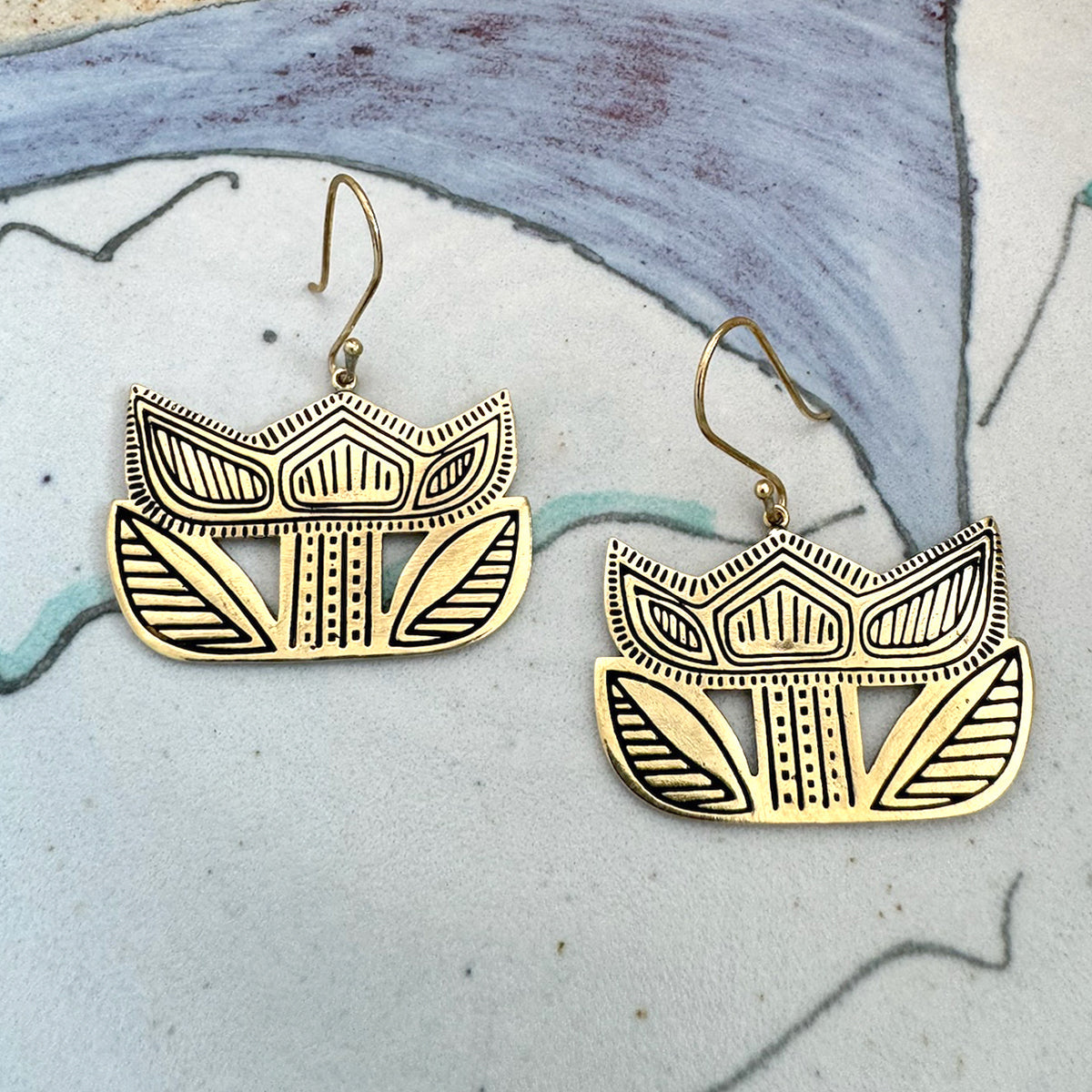 Francie Brass Earrings